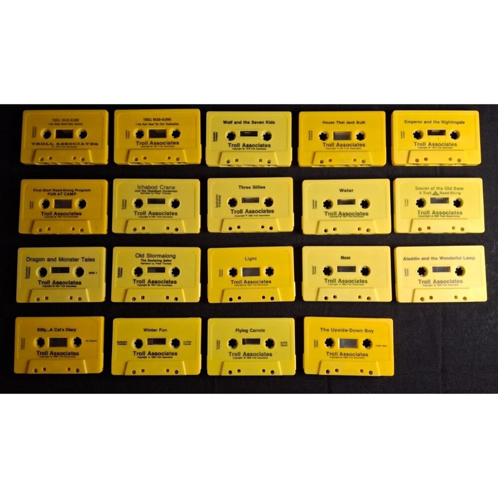 Lot of 19 Troll Associates 1975-1988 Cassette Tapes No Books